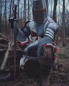 Armure Complète Médiévale en Acier pour Chevalier, Faite à la Main, Moulée en 3D, Armure Traditionnelle de Croisé, pour Foire Renaissance et Histoire - Product Image 5