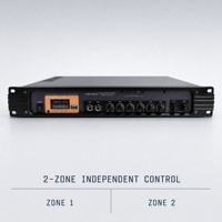 Amplificateur de puissance PA à montage en rack 120W 180W 110V avec contrôle du volume indépendant à deux zones, lecture USB et Bluetooth