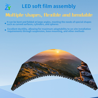 Module d'écran LED flexible à aimant souple P1.8-P4, panneau mural vidéo avec contrôle Wi-Fi, étanche IP31, pour publicité et décoration