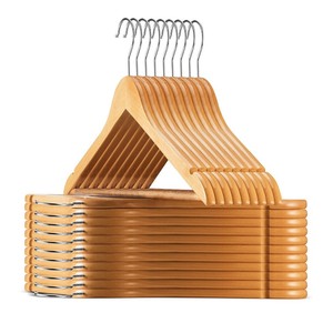 Lavinia P66 Cintres <span class=keywords><strong>en</strong></span> <span class=keywords><strong>bois</strong></span> bon marché pour vêtements Cintres <span class=keywords><strong>en</strong></span> gros Ensemble <span class=keywords><strong>de</strong></span> cintres pour manteau, costume, pantalon et jupes - Product Image 6