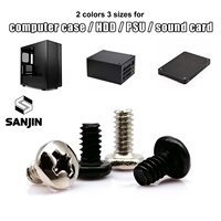 6 # -32x5/6/8mm Baut Sekrup Kepala Pan untuk Pemasangan PSU Catu Daya HDD Casing PC Baja Karbon