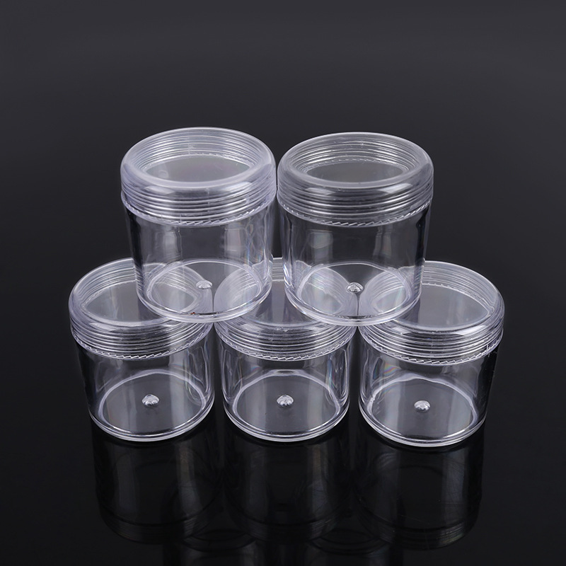 Customize logo Transparent Plastic 25ml 25g Round Jar 25 Gram Cosmetic ...