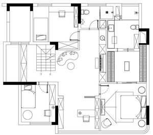 Nexus tam ev kat planı Modern Minimalist tarzı iç tasarım CAD inşaat çizim ev dekorasyon için 3D render - Product Image 5