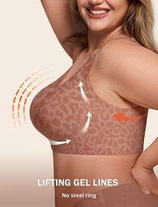 Sujetador de Gel sin Costuras OEM al por Mayor, sin Varillas, con Tirantes Ajustables, Transpirable, Acolchado, Cómodo para Mujer, Tipo Camiseta - Product Image 5
