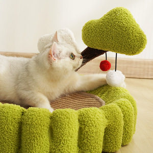 Nuevo patrón sólido Cat Scratch Basin Nido de gato resistente al desgaste y Money Tree Cat Toys Venta al por mayor Suministros para mascotas - Product Image 2