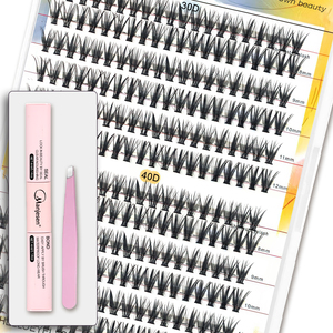 Extensions de cils synthétiques faites à la main, phosphorescentes, réactives aux UV, effet néon, 16 mm, pour festivals de musique - Product Image 3