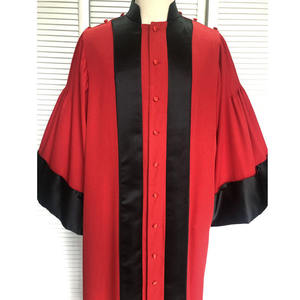 Robe rouge de qualité supérieure, traditionnelle française, pour la cour, vêtements judiciaires, tenue d'avocat, avocat, juge, magistrats - Product Image 3