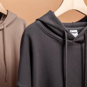 H5572 Fabricant de vêtements Vente en gros Sweats à capuche surdimensionnés en coton mélangé grande taille Sweats à capuche pour hommes et femmes - Product Image 3