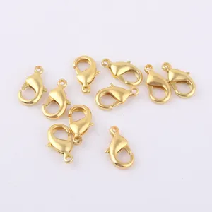 Gold Color 15mm Small Brass Metal Lobster Clasp Hook For Jewelry Accessories