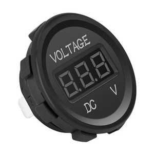 مقاوم للماء تيار مستمر 12 فولت/24 فولت سيارة ليد فولتميتر رقمي مقياس جهد كهربائي مقياس بطارية للقوارب والمركبات البحرية والدراجات النارية والسيارات - Product Image 4