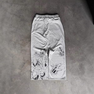 Ensemble de survêtement unisexe surdimensionné à jambes larges 250 GSM, qualité supérieure, logo personnalisé, en coton polo, pour femmes et hommes - Product Image 3