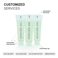 Logo personnalisé Hôtel Salle de bain toilette 15ml mini tubes Gel à raser jetable