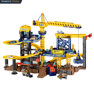 عالية الجودة 8 قطعة دييكاست سيارة مهندس شاحنة رافعة البناء مواقف السيارات الكثير مع ضوء الموسيقى - Product Image 1