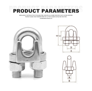 Giá tốt nhiệm vụ nặng nề cuối phù hợp din741 Cáp thép không gỉ <span class=keywords><strong>Clip</strong></span> chúng tôi dễ uốn <span class=keywords><strong>Wire</strong></span> Rope Clips - Product Image 4