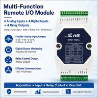 Modul IO DAQ Modbus RTU RS485 Multifungsi 4CH Input Analog Single-Ended, 4CH Wet DI, 4CH Output Relay