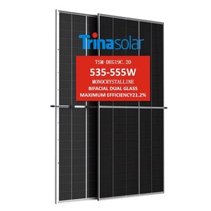Módulos solares de panel fotovoltaico de vidrio dual bifacial 110 diseño monocristalino 535W 540W 545W 550W 555W Trinasolar de doble vidrio - Product Image 1