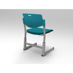 Chaise d'école Henmei 575, cadre en alliage d'aluminium vert foncé, pour utilisation en classe - Product Image 1