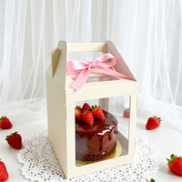 Boîte à gâteau carrée, boîte à mousse transparente épaissie, emballage pour pâtisserie et desserts
