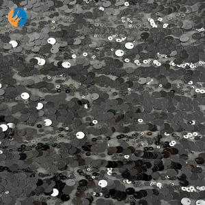 تصميم جديد قماش فستان أسود مثير مطرز بالترتر من البوليستر البريق لفستان حفلة موسيقية - Product Image 5