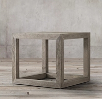 Mobilier de salon minimaliste de style américain, table basse carrée en bois massif, hôtels, villas et chez l'habitant peuvent être personnalisés