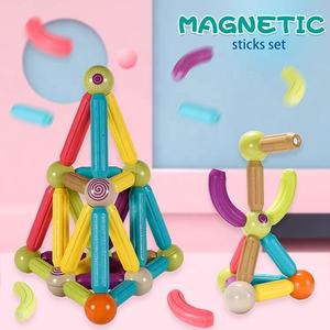 KSF DIY Puzzle Magnétique Blocs <span class=keywords><strong>de</strong></span> <span class=keywords><strong>Construction</strong></span> Ensemble Aimant <span class=keywords><strong>Construction</strong></span> Boules et Tuiles Jouet Empilable Jeu Éducatif Jouets - Product Image 5
