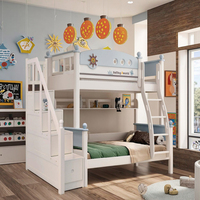 Lit superposé en bois massif Santafy pour enfants, design moderne et confortable, modèle avec glissière S-A01-3, pour chambre à coucher, école, hôpital, hôtel