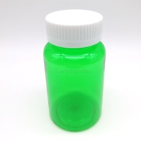 Flacons de capsules pour animaux de compagnie, contenants en plastique, avec couvercle vert, ml