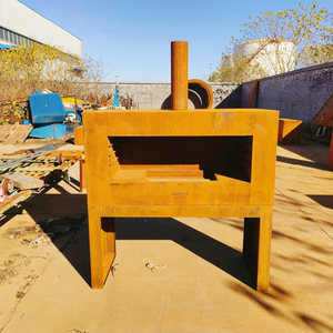 Outdoor Chimney <strong>European</strong> Wood Burning Fireplace BBQ with Woodstorage - Product Image 1