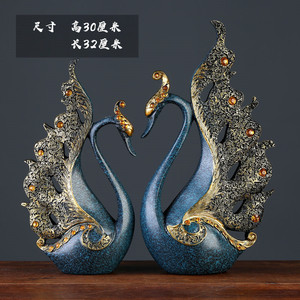 Sposa e sposo scambio anelli ornamenti decorazione di nozze coppia dorata nordica bacio scultura soggiorno camera da letto decorazioni per la casa - Product Image 5