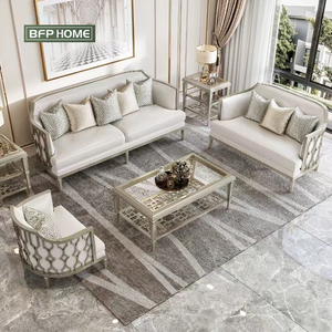 BFP Nhà Khung Gỗ Rắn Phòng Khách Sofa Mỹ Phong Cách Sang Trọng Tinh Vi Đồ Nội Thất Trong Nhà Giải Trí Sofa - Product Image 1