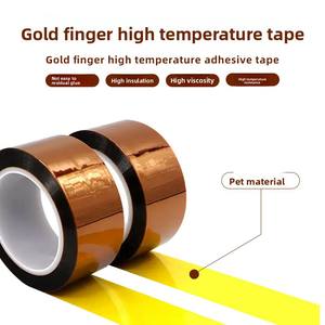 Nastro marrone diretto della fabbrica 180 gradi oro adesivo adesivo delle dita ad alta temperatura resistente con gomma nessun residuo all'ingrosso - Product Image 3