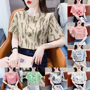 Holesale-camisetas informales para mujer, diseño gráfico multicolor 100% algodón cultura pop