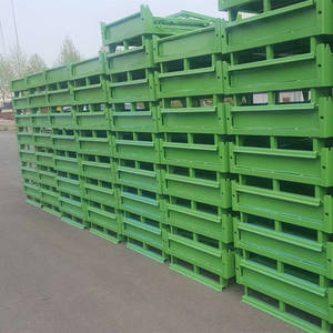 Cage de stockage détachable de conteneur de grillage en métal de stockage pliable enduit de poudre personnalisable pour le stockage de pièces - Product Image 6
