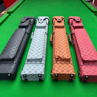 Étui de rangement pour 8 queues de billard en cuir mat multicolore avec joint à dégagement rapide