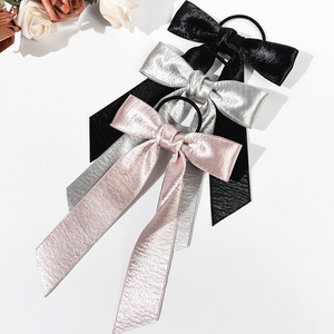 ชุดโบว์ติดผม SASA Festive - สีเงินประกาย, สีชมพูอ่อน และสีดำคลาสสิก ผ้าซาตินแบบรัดผม คลิปหนีบผมแบบสั่งทำพิเศษ - Product Image 2