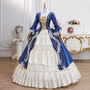 Champagne rétro Costumes Polyester <span class=keywords><strong>robe</strong></span> femme <span class=keywords><strong>Marie</strong></span> <span class=keywords><strong>Antoinette</strong></span> Costume rétro mascarade <span class=keywords><strong>robe</strong></span> de bal - Product Image 3