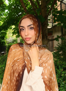 Hijab Shawl Vela <span class=keywords><strong>Lo</strong></span>.Love Modal Ringan Bermotif Bunga Cetak Digital, Selendang Etnik Tenun Lembut, Bernapas, untuk Pemakaian Sehari-hari - Product Image 5