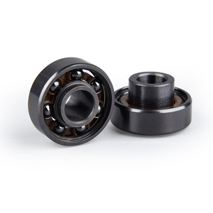Roulements à billes en céramique 608RS, 8 mm d'intérieur, 20 mm d'extérieur, scellés avec un revêtement en caoutchouc, acier hybride noirci, précision P0 - Product Image 1