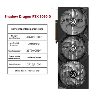 การ์ดจอเกมมิ่ง New Galax GeForce RTX 5090 D General Starlight GDDR7 พัดลม Black Myth สำหรับเดสก์ท็อป - Product Image 6