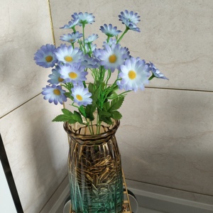 Trắng nhân tạo daisy hoa <span class=keywords><strong>UV</strong></span> kháng ngoài trời hoa dại với thân cây giả cây xanh - Product Image 3