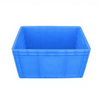Boîte à outils standard européenne, boîte en plastique rectangulaire solide pour le tri en entrepôt, boîtes de rangement empilables, caisse en plastique à mailles