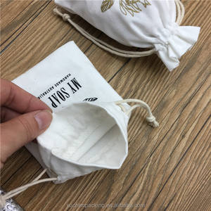 4x6インチハーフブリーチコットンキャンバス手作り石鹸包装ポーチドローストリングコットンストレージバッグDIYクラフト、メイク、旅行用 - Product Image 6