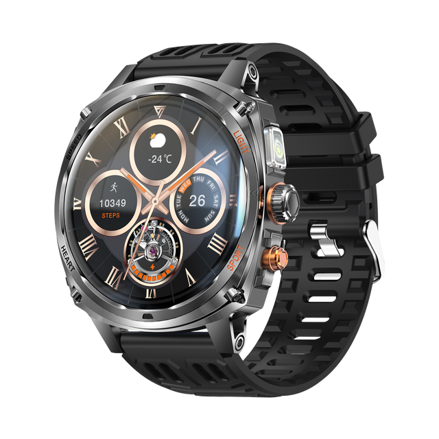 1.75" AMOLED Smart GPS Sports Watch 466*466 HD Screen Long Battery Life Waterproof (IP67) BT Call Sleep Tracker Silicone