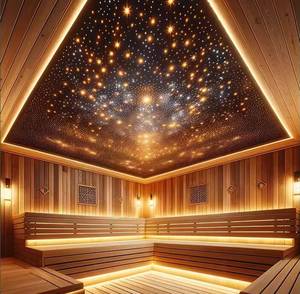 <b>Ceiling</b>-mounted Starry Sky RGB LED Fiber Optic <b>Light</b> IP20 protection 45W 30,000 Hours Dimmable Suitable Infrared Sauna <b>Remote</b> - Product Image 5