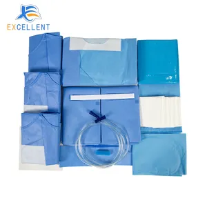 Medizinisches Verbrauchs material Zugelassenes kunden spezifisches Einweg-Set Sterile Drape Surgical Drape Packs (Fabrik in Thailand)