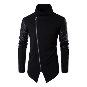 Chaqueta Casual de Otoño para Hombre, Corte Slim Fit, con Cuello Alto, Cierre Inclinado y Diseño de Punto con Detalles, Estilo Formal y Moderno - Product Image 2