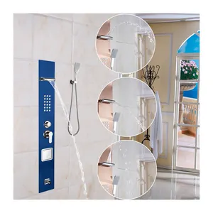 light luxury modern and minimalist style six temperature display constant temperature shower set 304 stainless steel shower