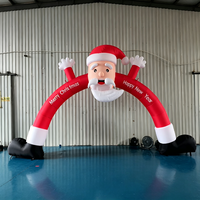 Arche gonflable Père Noël en tissu Oxford pour décoration de Noël extérieure, idéale pour fêtes et événements, durable et résistante au soleil