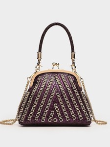 2026 New Fashion Luxury Diamond Evening Bag Handmade Diamond Bucket Bags Rhinestone Purse Handbag for Women with Chain Strap - Product Image 3