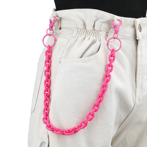Cadena de cintura de acrílico colorida para niños, accesorio unisex de estilo punk retro para la edad escolar - Product Image 6